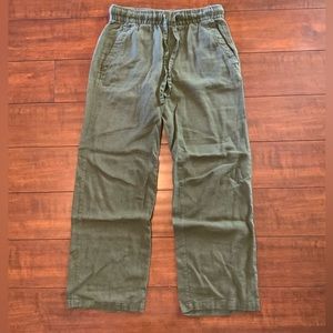 Old Navy green linen blend pants